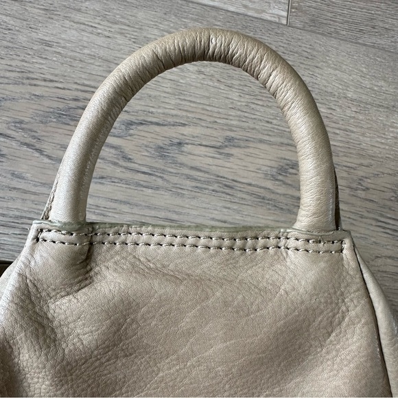 New Born Small Leather Backpack Taupe Bag - Picture 10 of 11